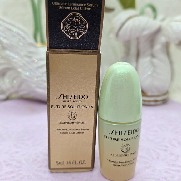Shiseido Legendary Enmei Ultimate Luminance Serum 5ml & Renewing Cream 6ml Set - Picture 8 of 11
